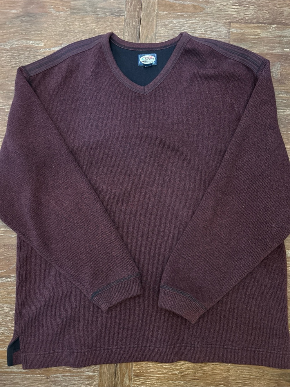 Vintage Tommy Bahama Sweater Mens XL Burgundy Cotton Blend